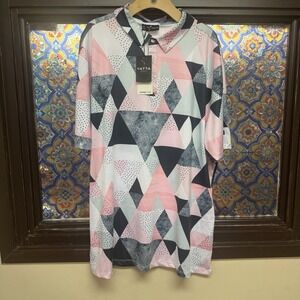Yatta Golf Polo Men's Size 3XL White/Pink/Black NWT